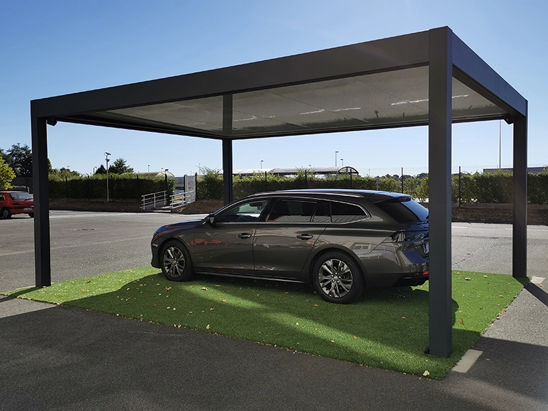 Photo d'un carport en aluminium